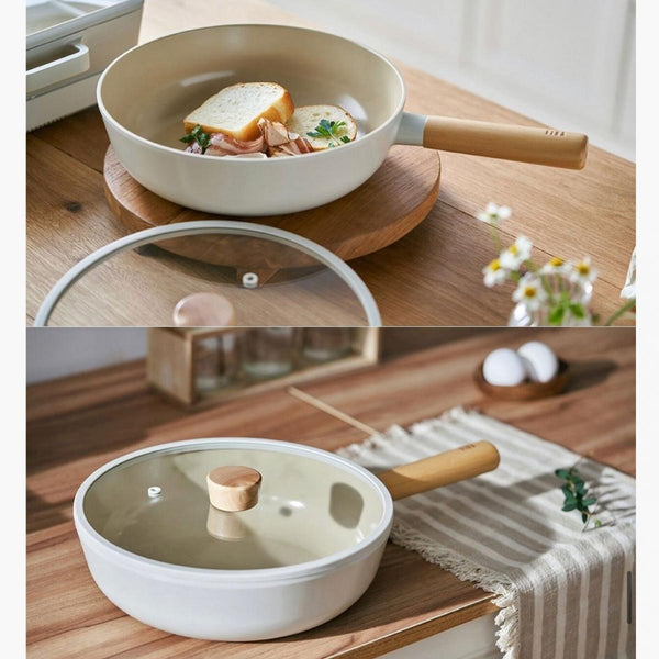 韓國 Fika 26cm 深炒鑊 連玻璃蓋 (適用於電磁爐/明火) Korea Fika 26cm Deep Pot with Glass Cover (Suitable for all heat sources and IH)