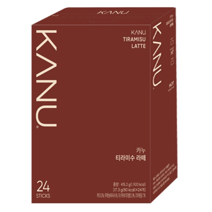 韓國 KANU 提拉米蘇拿鐵 即沖咖啡 17.3g x24包 Korean KANU Tiramisu Latte Instant Coffee 17.3g x24T