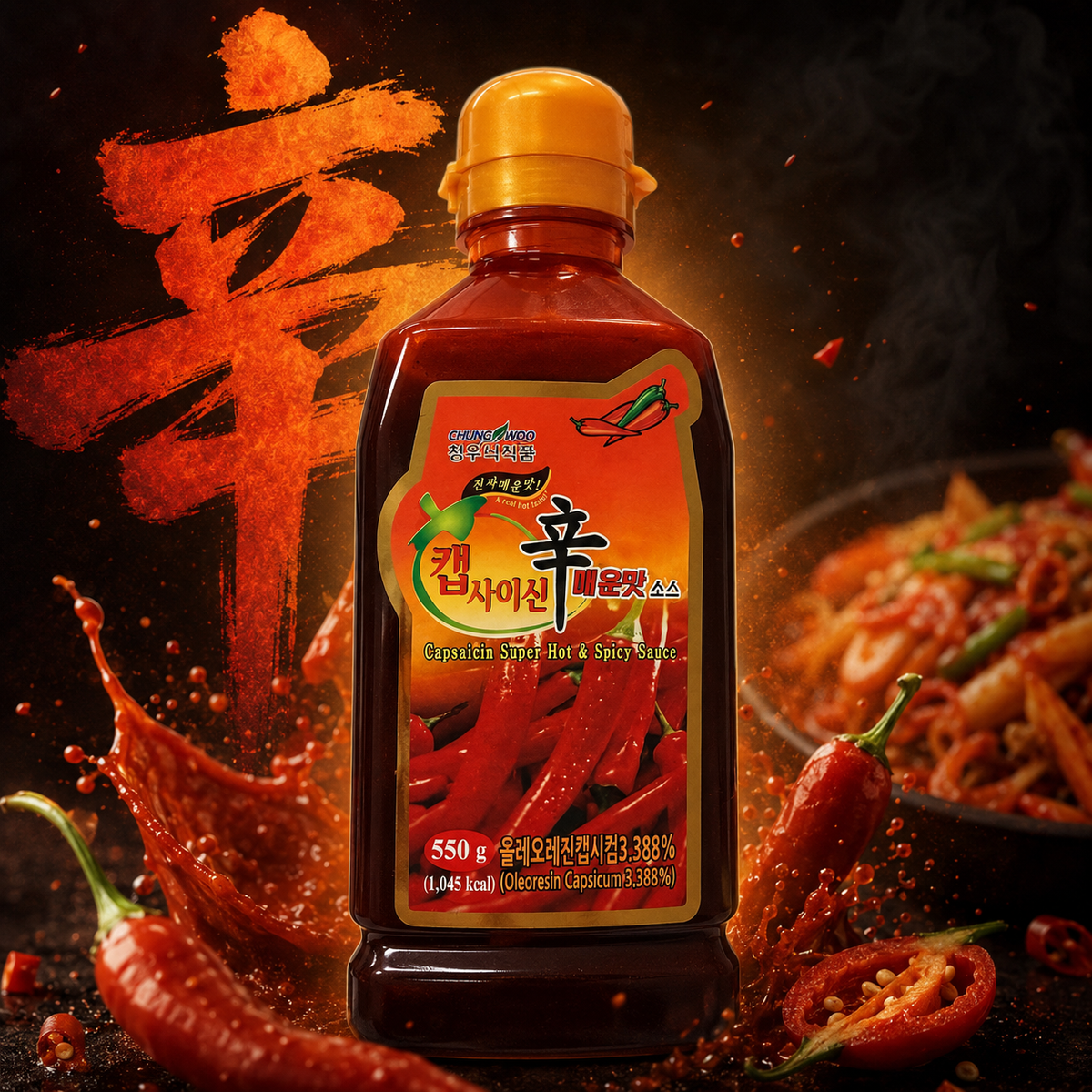 韓國極辣辣椒素辣椒醬 超濃郁卡普賽辛特辣醬더진한 캡사이신 매운맛소스 550g 平行進口 此日期或之前食用:2028年02月26日
