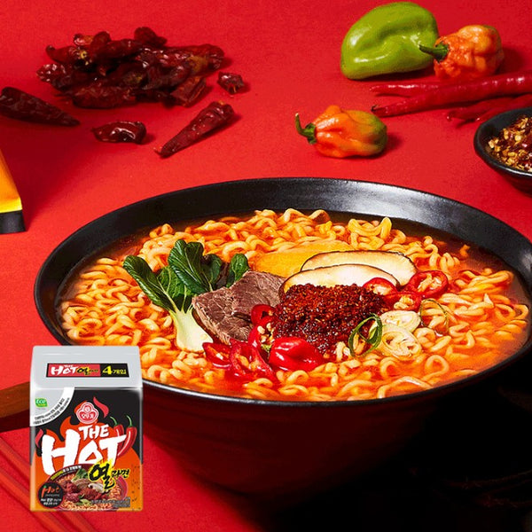 韓國 不倒翁 熱拉麵 7500 SHU 辣味湯麵 Korean Ottogi The Hot Yeul Spicy Ramen Noodles 7500 SHU 120g x4