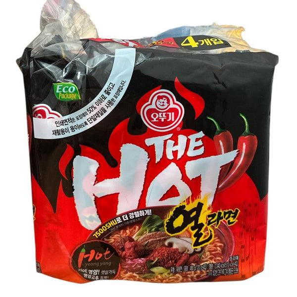 韓國 不倒翁 熱拉麵 7500 SHU 辣味湯麵 Korean Ottogi The Hot Yeul Spicy Ramen Noodles 7500 SHU 120g x4