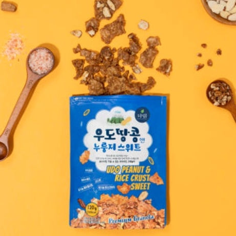 韓國Udo甜味花生玄米脆片 Korean Udo Peanut & Rice Crust Sweet 120g 우도땅콩 앤 누룽지스위트