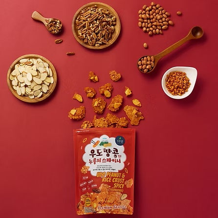 韓國Udo辣味花生玄米脆片 Korean Udo Peanut & Rice Crust Spicy Snack 120g 우도땅콩 앤 누룽지 스파이시