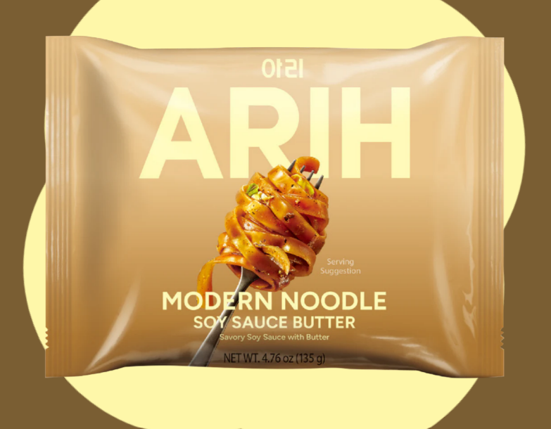 BTS 防彈少年團 ARIH 現代寬扁麵系列 醬油牛油 西式意粉風 鹹香牛油配醬油 135g x 4