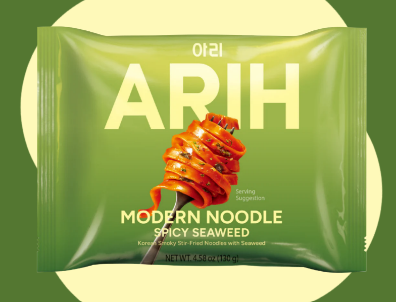 BTS 防彈少年團 ARIH 現代寬扁麵系列 香辣海苔 微辣嘅韓式特製麻油配海苔 平行進口 此日期或之前食用:2026年11月20日 或以後