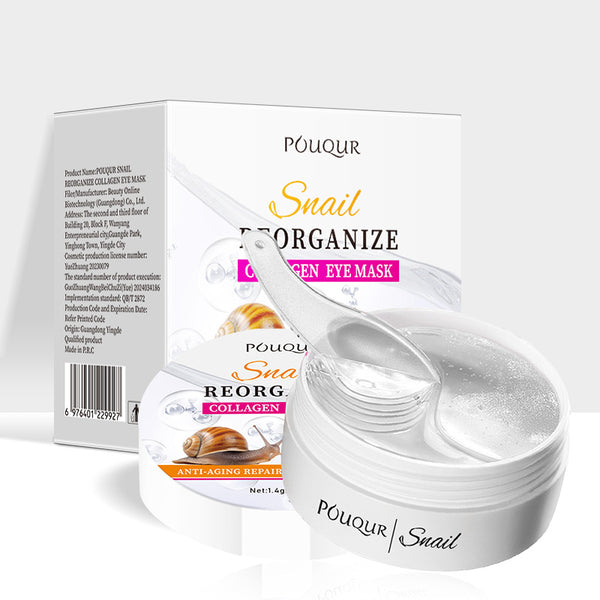 蝸牛重組膠原蛋白啫喱眼膜 Snail Reorganize Collagen Eye Treatment Mask (60pcs) <hm0595>