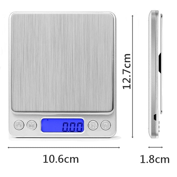 多用途電子磅 LCD液晶亮屏顯示 附托盤 Mini LCD Bright Screen Digital Platform Scale + Trays I-2000 <hm0736>