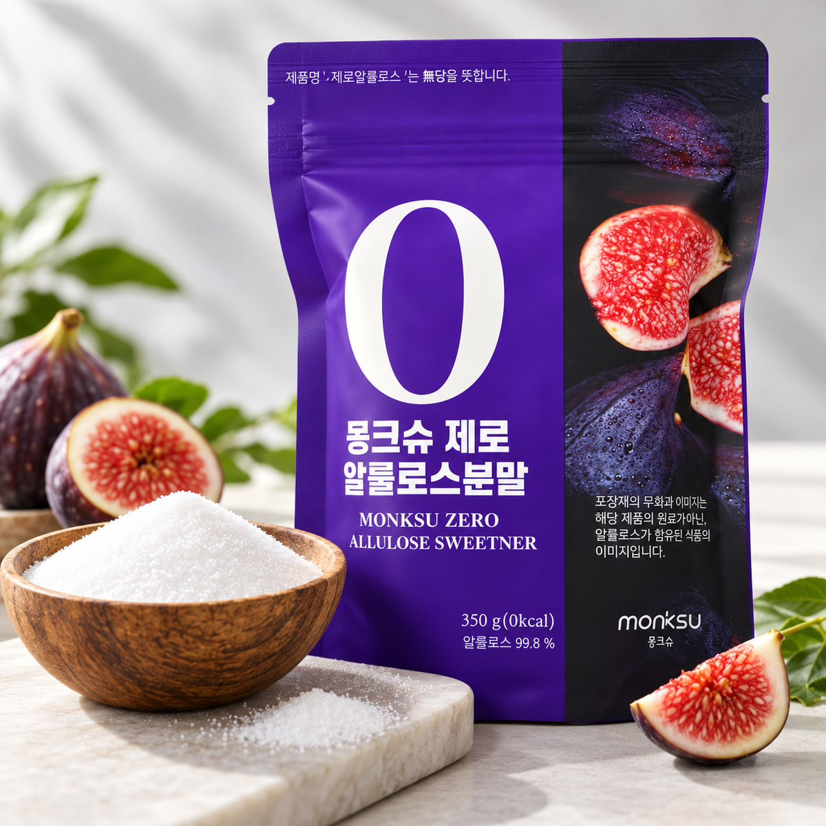 韓國MONKSU 몽크슈 ZERO零卡阿洛酮糖粉 99.8%阿洛酮糖 0糖低負擔代糖甜味劑 350g 平行進口 此日期或之前食用:2028年07月15日