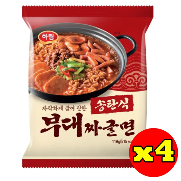 韓國夏林宋潭式部隊鍋拉麵 即食麵 湯麵 Korean Harim Songtan-style Budae Jjaguli Noodle Ramen 119g x4