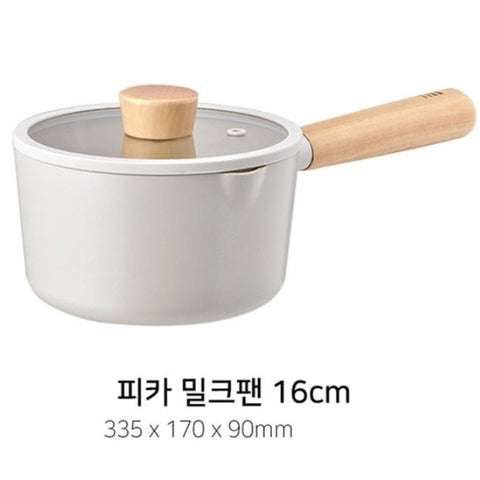 韓國 Fika 16cm 牛奶煲 連蓋(17x9x33.5cm)(適用於電磁爐/明火) Korea Fika 16cm milk Pot with lid (Suitable for all heat sources and IH)
