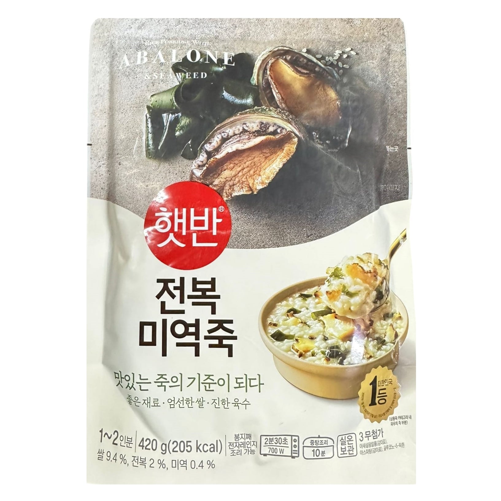 韓國CJ Hetbahn (前品牌名CJ bibigo) 即食粥 鮑魚海帶粥 420g Korean CJ Hetbahn Instant Congee Abalone & Seaweed Congee 420g