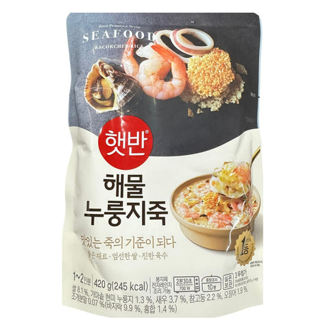 韓國CJ Hetbahn (前品牌名CJ bibigo) 即食粥 鍋巴海鮮粥 420g Korean CJ Hetbahn Instant Congee Seafood & Scorched Rice Congee 420g