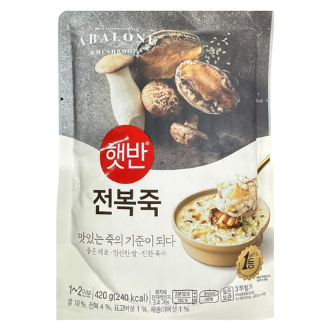 韓國CJ Hetbahn(前品牌名CJ Bibigo) 即食粥 香菇鮑魚粥 420g Korean CJ Hetbahn Instant Congee Mushroom & Abalone Congee 420g