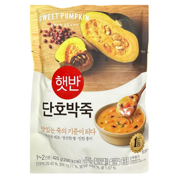 韓國CJ Hetbahn (前品牌名CJ bibigo) 即食粥 南瓜粥 420g Korean CJ Hetbahn Instant Congee Sweet Pumpkin Congee 420g