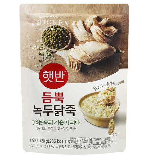 韓國CJ Hetbahn (前品牌名CJ bibigo) 即食粥 綠豆雞肉粥 420g Korean CJ Hetbahn Instant Congee Mung bean chicken Congee 420g