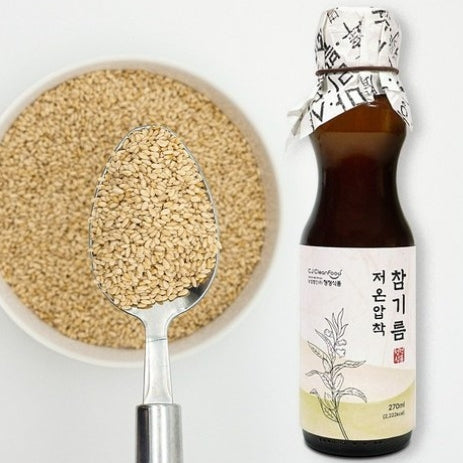 韓國CJ Clean Food 100% 冷壓芝麻油 Korean 100% Pure Cold-Pressed Sesame Oil 270ml