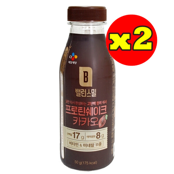 韓國必品閣 高蛋白質代餐沖劑 185Kcal 15g 蛋白質 朱古力味 Korean CJ Bibigo Meal Replacement Powder High Protein Balance Meal 50g 185kcal 15g protein Cacao Flavor