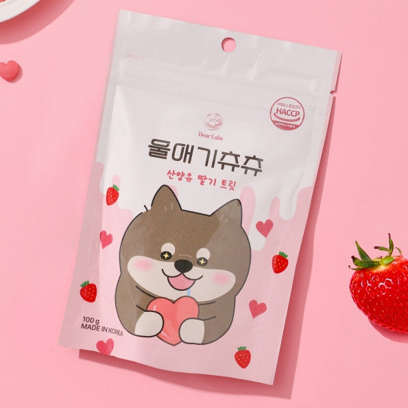 韓國 Dear Labs 山羊奶 零食粒粒 (紅薯芝士 / 士多啤梨)  Korea Dear Labs Ｇoat Ｍilk Snacks (Sweet Potato Cheese / Strawberry Flavor) 100g