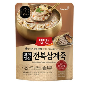 韓國東遠即食粥高麗參、雞、鮑魚粥 고려인삼전복삼계죽 Korea Dongwon Instant Congee Chicken Abalone with Korean Ginseng Rice Porridge 420g