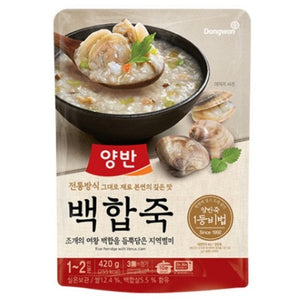 韓國東遠即食粥花甲粥 백합죽 Korea Dongwon Instant Congee Venus Clam Rice Porridge 420g