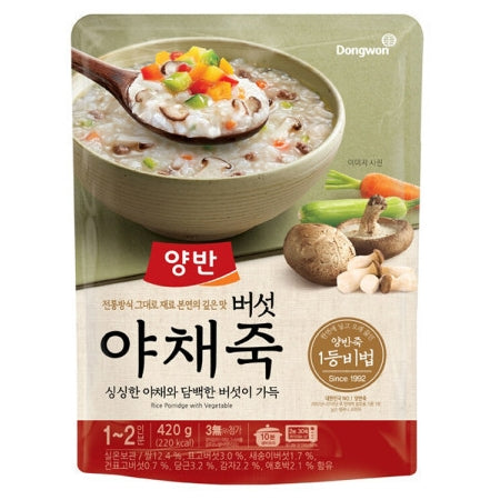 韓國東遠即食粥蔬菜粥 파우치 Korea Dongwon Instant Congee Vegetable Rice Porridge 420g