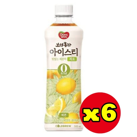 韓國東遠檸檬冷釀冰紅茶 零卡路里 500ml x6 Korean Lemon Cold Brewed Iced Tea 500ml x6