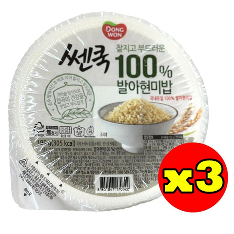 韓國東遠即食糙米飯 195g x3個 Korean Dongwon Instant Sprouted Brown Rice 195g 3pcs