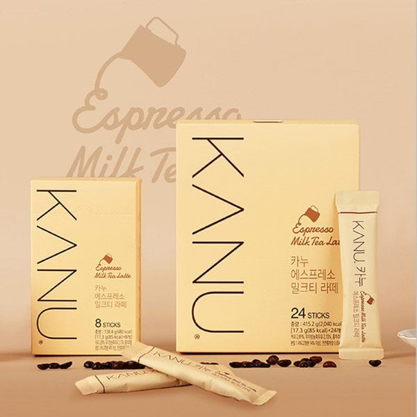 韓國KANU濃縮咖啡 奶茶拿鐵 即溶咖啡 17.3g x24T Korean KANU Espresso Milk Tea Latte Instant Coffee 17.3g x24T