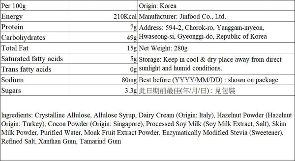 韓國 My Normal 天然朱古力醬 Korean My Normal Keto Lifestyle Chocolate Jam 280g