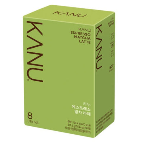 韓國KANU濃縮咖啡 抹茶拿鐵 即溶咖啡 17.3g x8T Korean KANU Espresso Matcha Latte Instant Coffee 17.3g x8T