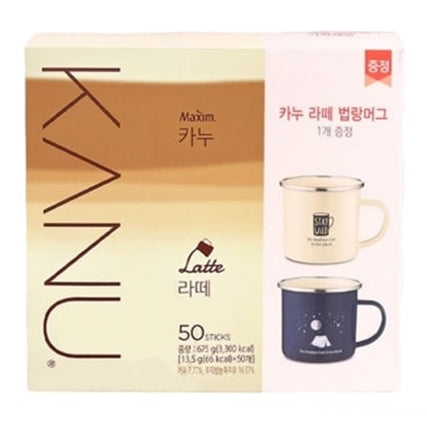 韓國KANU Maxim 即沖拿鐵 50包 連馬克杯 Korean Kanu Maxim coffee Latte 50T with Cup