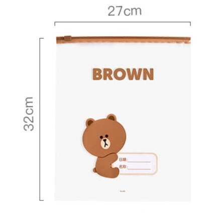 LINE FRIENDS 拉鏈式 食物保鮮 密實袋 Easy Zipper Food Sealed Storage Bag <LINE_0025>