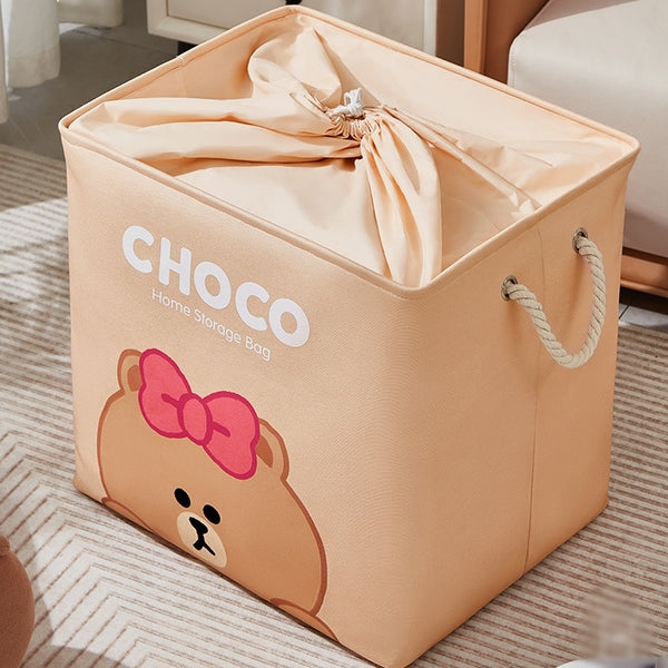 LINE FRIENDS 方形牛津布 家居衣物被子 收纳袋 收納箱 Square Cloth Clothing Quilt Storage Box Bag <LINE_0079>