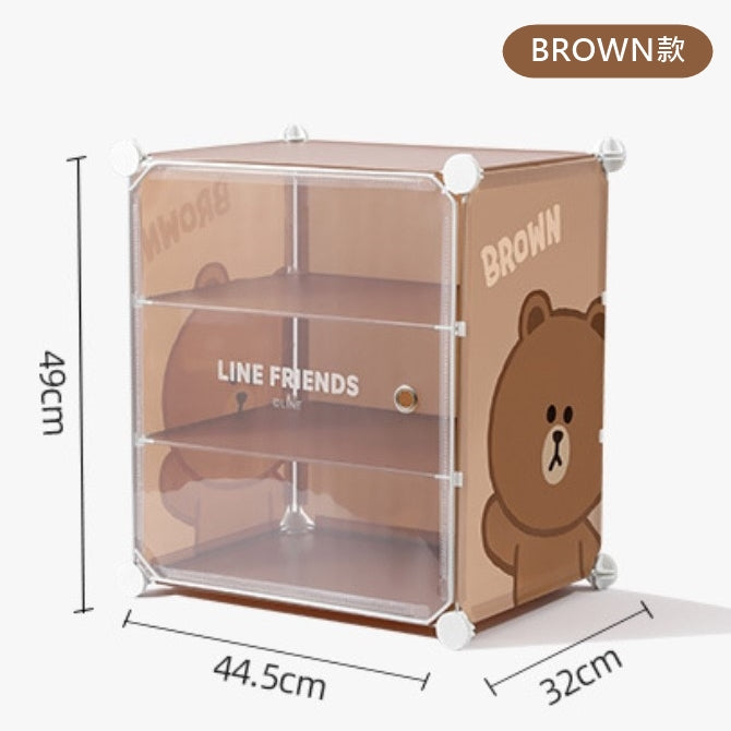 LINE FRIENDS 多用途 折疊收納盒 鞋架 Folding Storage Shoe Rack Box <LINE_0080>