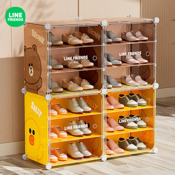 LINE FRIENDS 多用途 折疊收納盒 鞋架 Folding Storage Shoe Rack Box <LINE_0080>