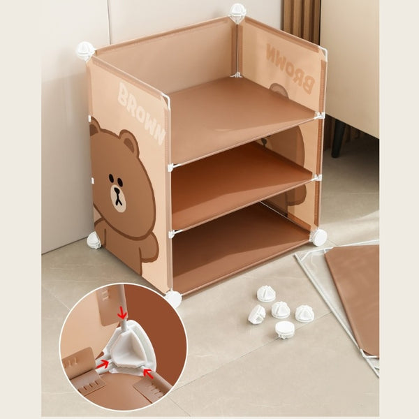 LINE FRIENDS 多用途 折疊收納盒 鞋架 Folding Storage Shoe Rack Box <LINE_0080>