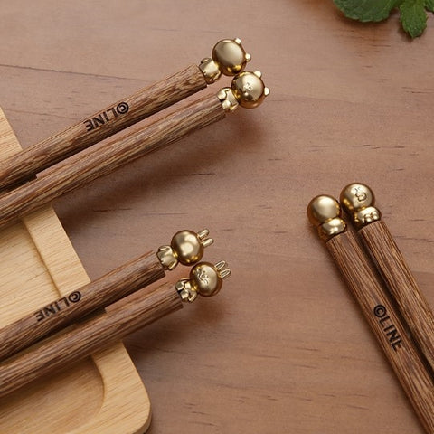 LINE FRIENDS 造型木筷子 Wooden Chopsticks <LINE_0081>