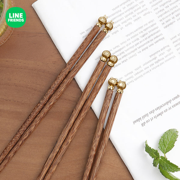 LINE FRIENDS 造型木筷子 Wooden Chopsticks <LINE_0081>