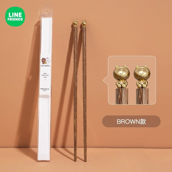 LINE FRIENDS 造型木筷子 Wooden Chopsticks <LINE_0081>