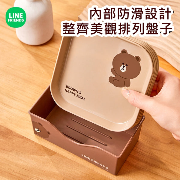 LINE FRIENDS 多用途小碟子連底座 (可作 小盤子 吐骨碟 小吃蛋糕碟) Small Plates with Base] (As Bone Spit Plates, Snack Cake Plates) <LINE_0086>