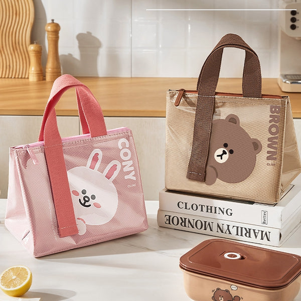 LINE FRIENDS PVC膠面 手提便當包 帶飯袋 PVC Surface Lunch Bag <LINE_0088>