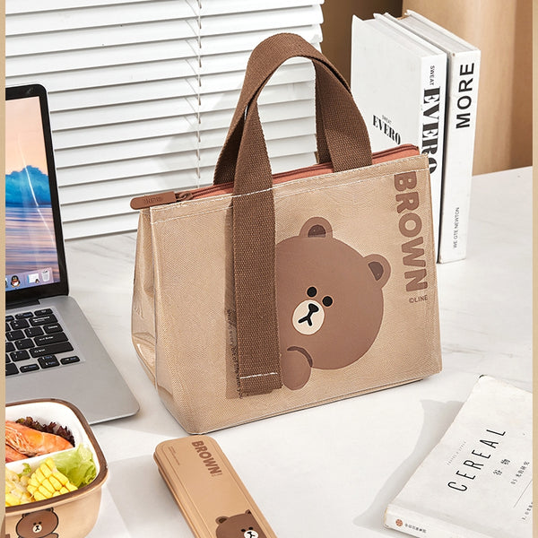 LINE FRIENDS PVC膠面 手提便當包 帶飯袋 PVC Surface Lunch Bag <LINE_0088>