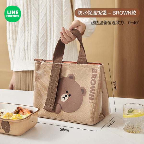 LINE FRIENDS PVC膠面 手提便當包 帶飯袋 PVC Surface Lunch Bag <LINE_0088>