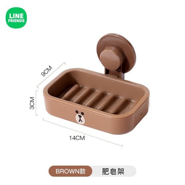 LINE FRIENDS 自粘免打孔 吸盤掛牆式 置物 Suction Cup Storage <LINE_0089>