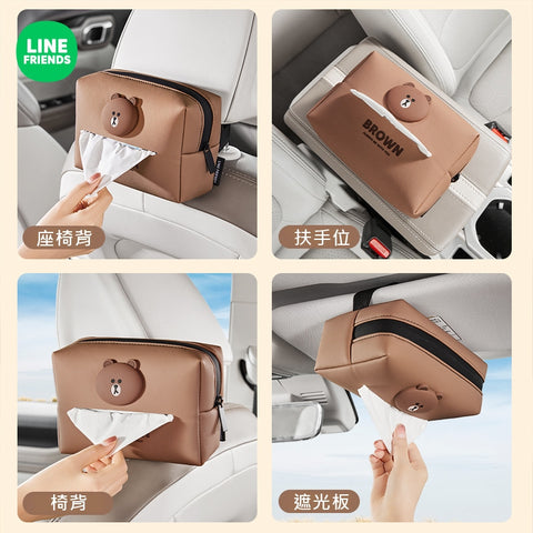 LINE FRIENDS 車用/家用 紙巾袋 紙巾盒 Tissue Box Bag (Suitable For Cars / Homes) <LINE_0090>