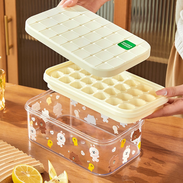 LINE FRIENDS 冰格 方形冰盒 水果冰塊模具 Ice Cube Tray Box <LINE_0097>