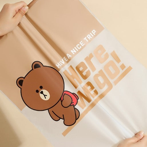 LINE FRIENDS 旅行衣服拉鍊收納袋 Travel Clothing Zipper Storage Bag <LINE_0098>