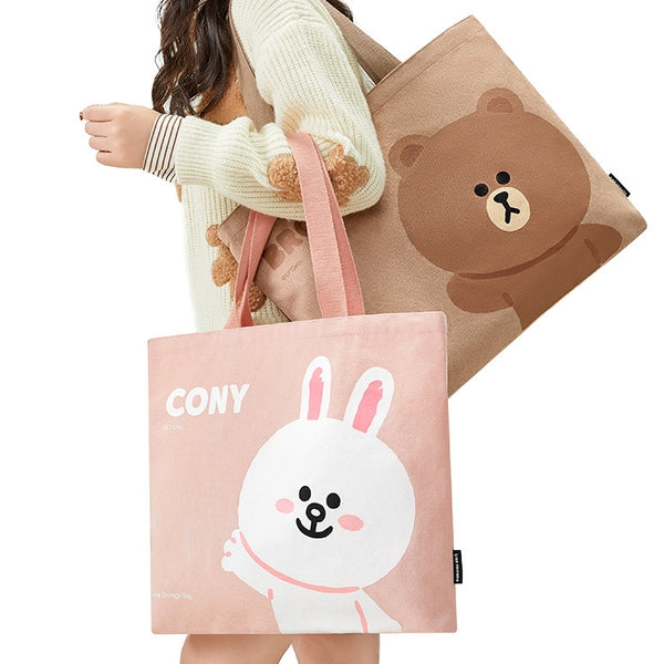 LINE FRIENDS 帆布 側揹袋 單肩包Shoulder Side Bag <LINE_0099>