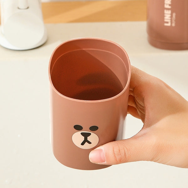 LINE FRIENDS 旅行 洗漱便攜杯子 收納盒 Travel Portable Cup Storage Box <LINE_0100>