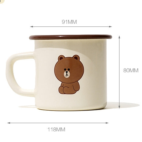 LINE FRIENDS x 牧高笛 聯乘 琺瑯搪瓷杯  LINE FRIENDS x MOBI GARDEM Crossover Enamel Mug Cup <LINE_0102>